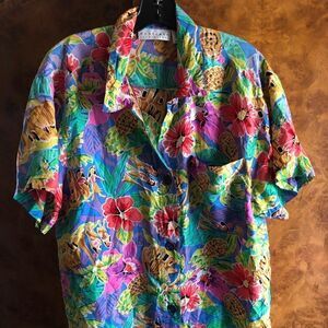 Vintage silk Hawaiian shirt